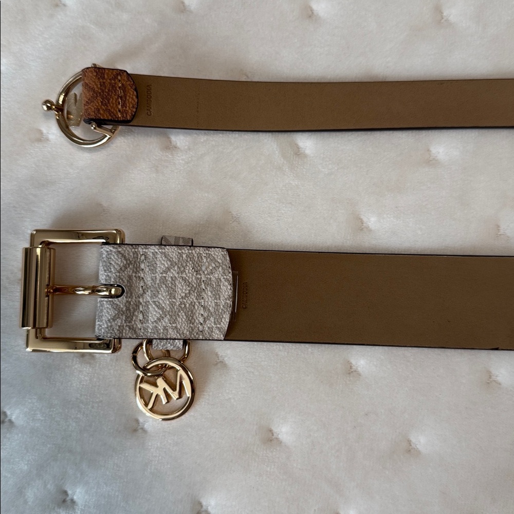 Michael Kors Tan and Cream Belt Duo - Picture 2 of 5